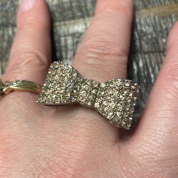 Jewelry - Pink Vintage Rhinestone Bow Ring